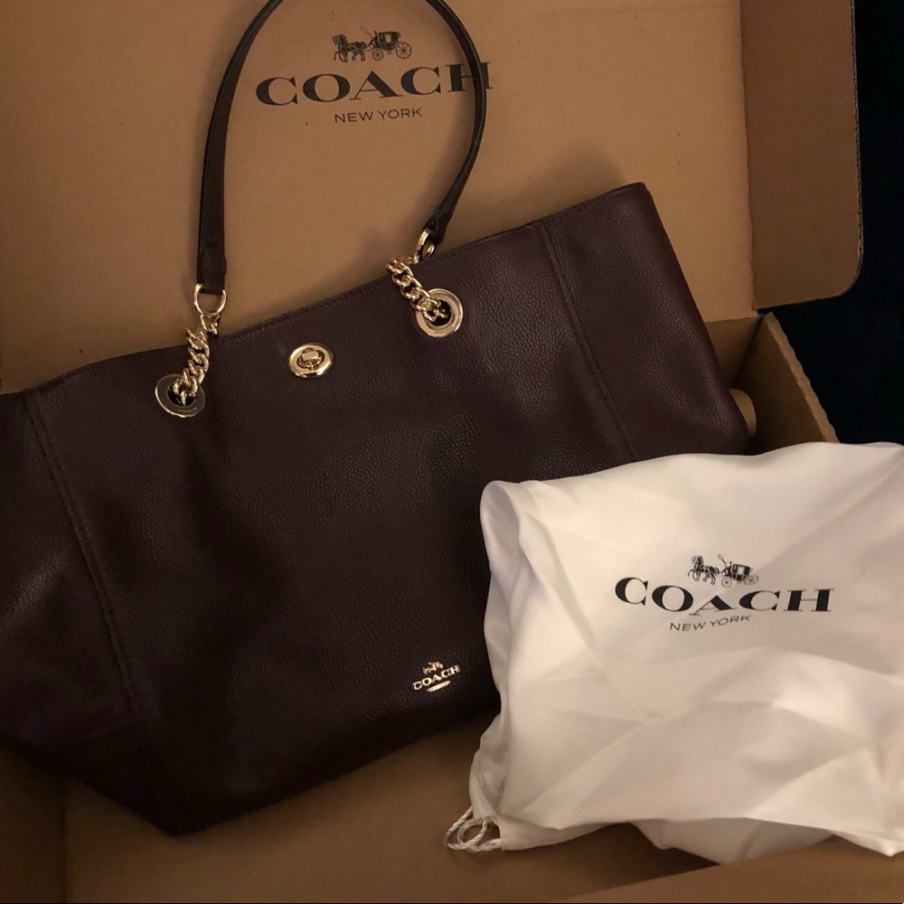 Coach Turn Block Tote